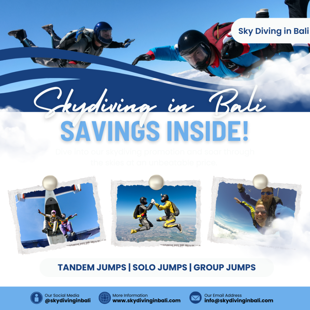 Skydive in bali promotion